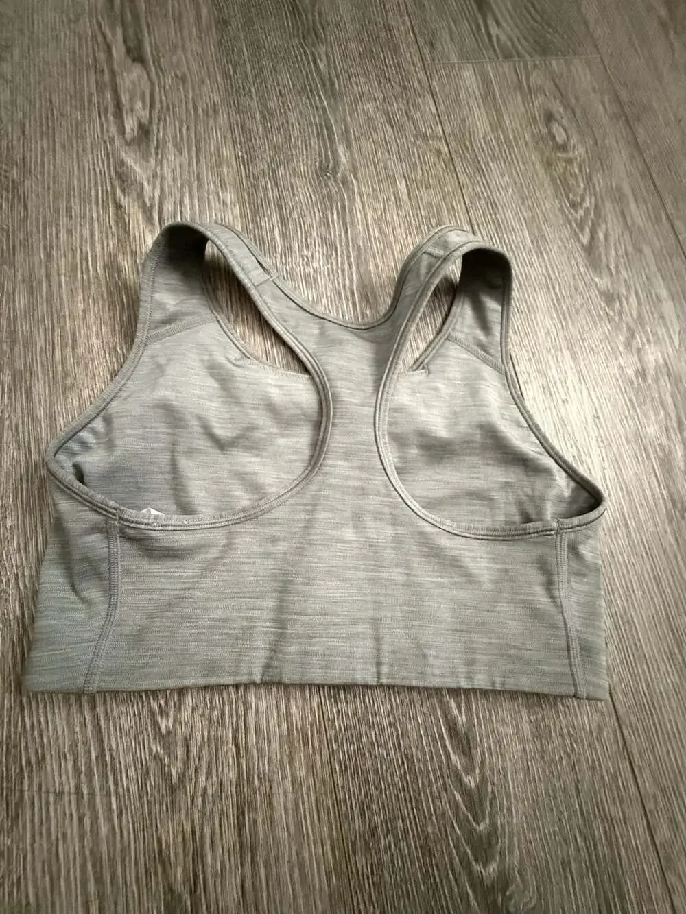 Nike Women's Pro Swoosh Medium-Support Padded Sports Bra in Grey